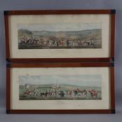 Sutherland, Thomas (1735-1837) - Zwei kolorierten Radierungen mit Fuchsjagd-Szenen nach Henry Thoma