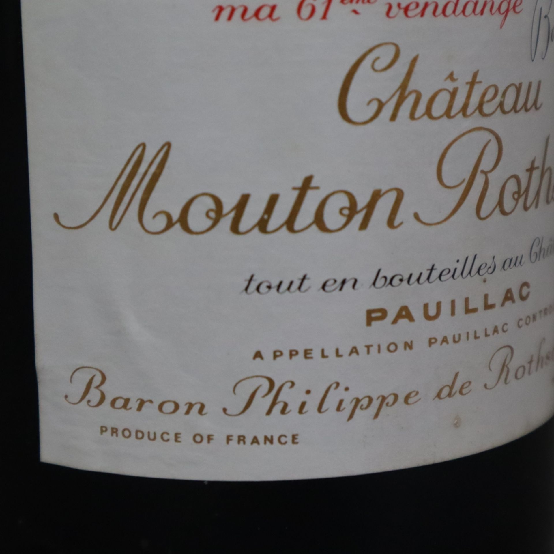 Wein - 1983 Château Mouton Rothschild, Pauillac, France, 75 cl., Füllstand: Upper Mid Shoulder, Eti - Bild 7 aus 8