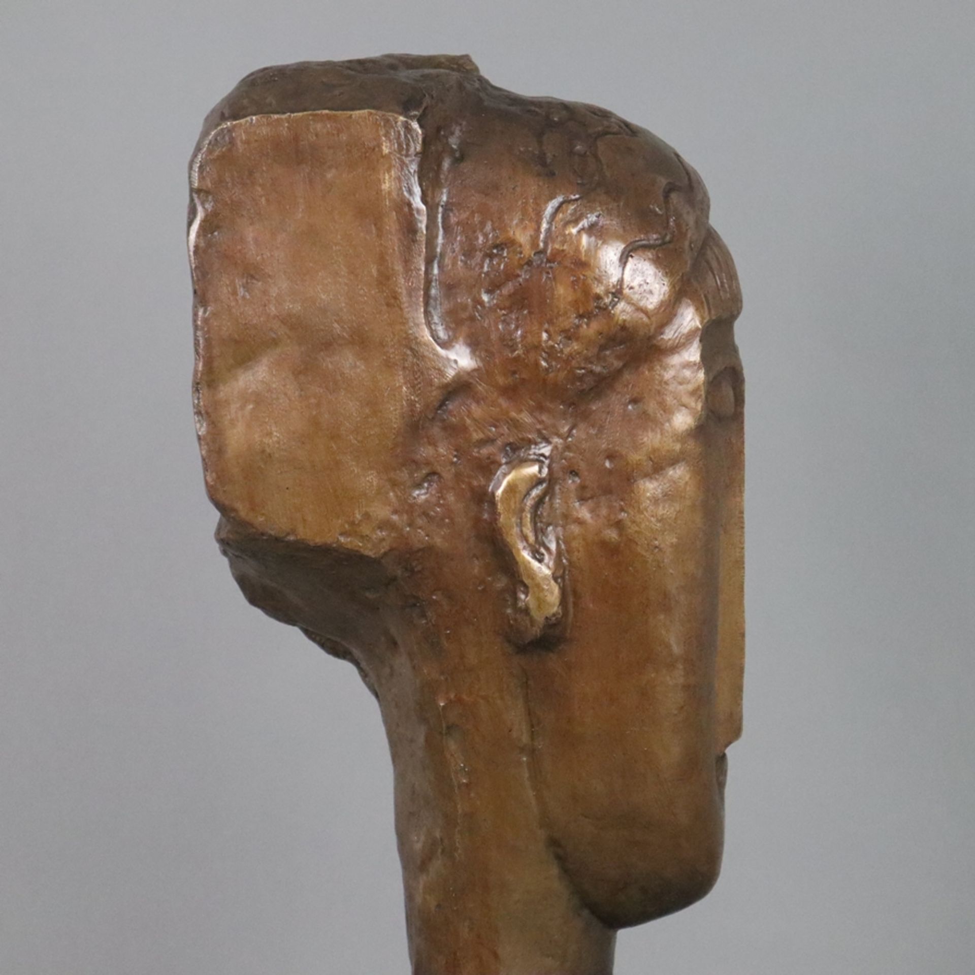 Modigliani, Amedeo (1884 Livourne -1920 Paris, nach) - "Tête de jeune fille à la frange", Bronze, b - Bild 5 aus 9