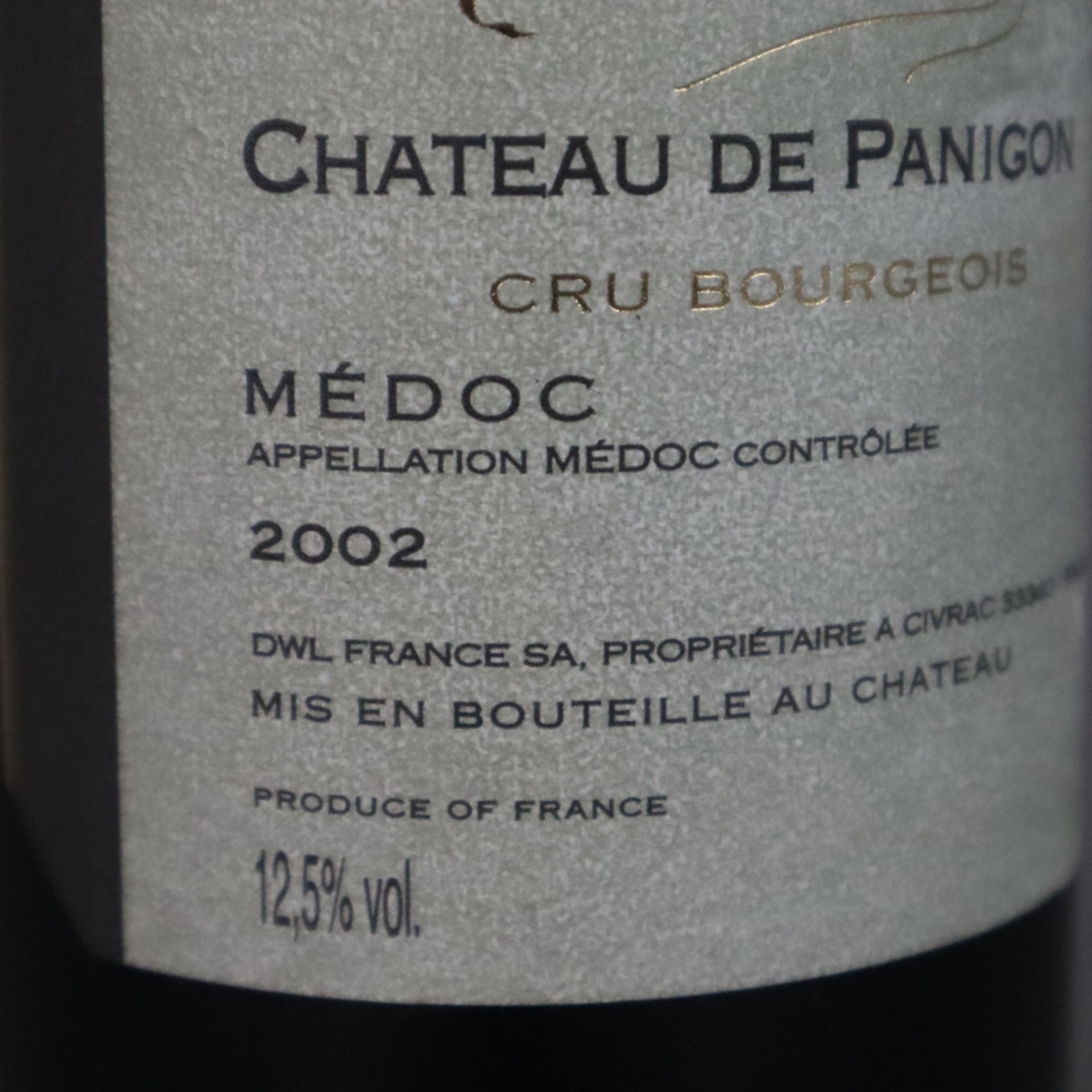 Wein - 2002 Château de Panigon, Médoc, France, 75 cl, 12,5% - Bild 4 aus 5