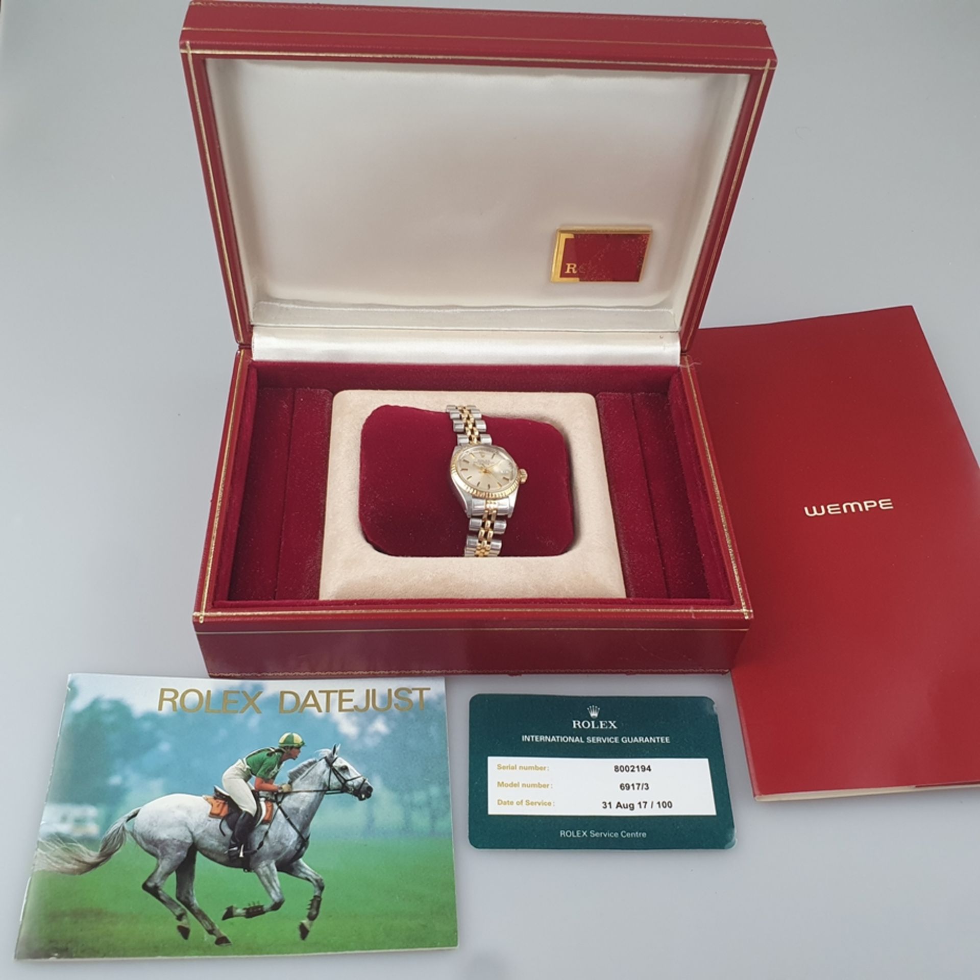 Rolex-Damenarmbanduhr - Oyster Perpetual, Datejust Modell 6917/3, bicolores Gehäuse und Armband aus - Bild 8 aus 9