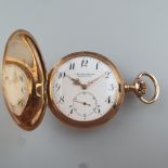 Savonnette-Herrentaschenuhr - Carl Breitschwerdt, Frankfurt a.M., Gelbgold 585/000, Punzen u.a. Sch