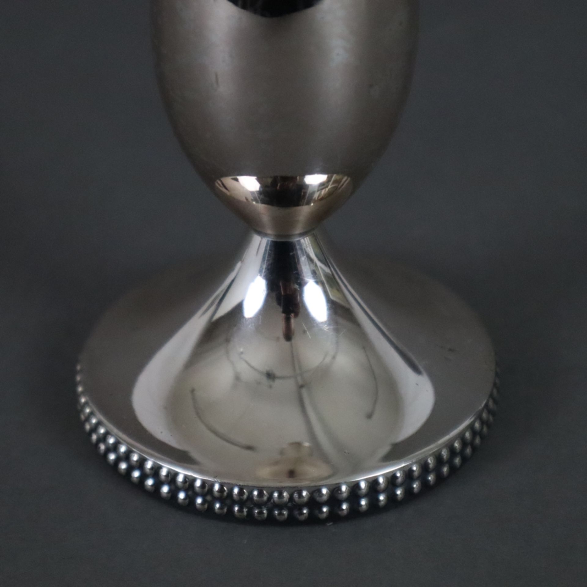 Solifleur-Vase - Wilkens, 835er Silber, Stand mit Perlstabrelief, gestempelt „Wilkens, Firmenzeiche - Bild 3 aus 6
