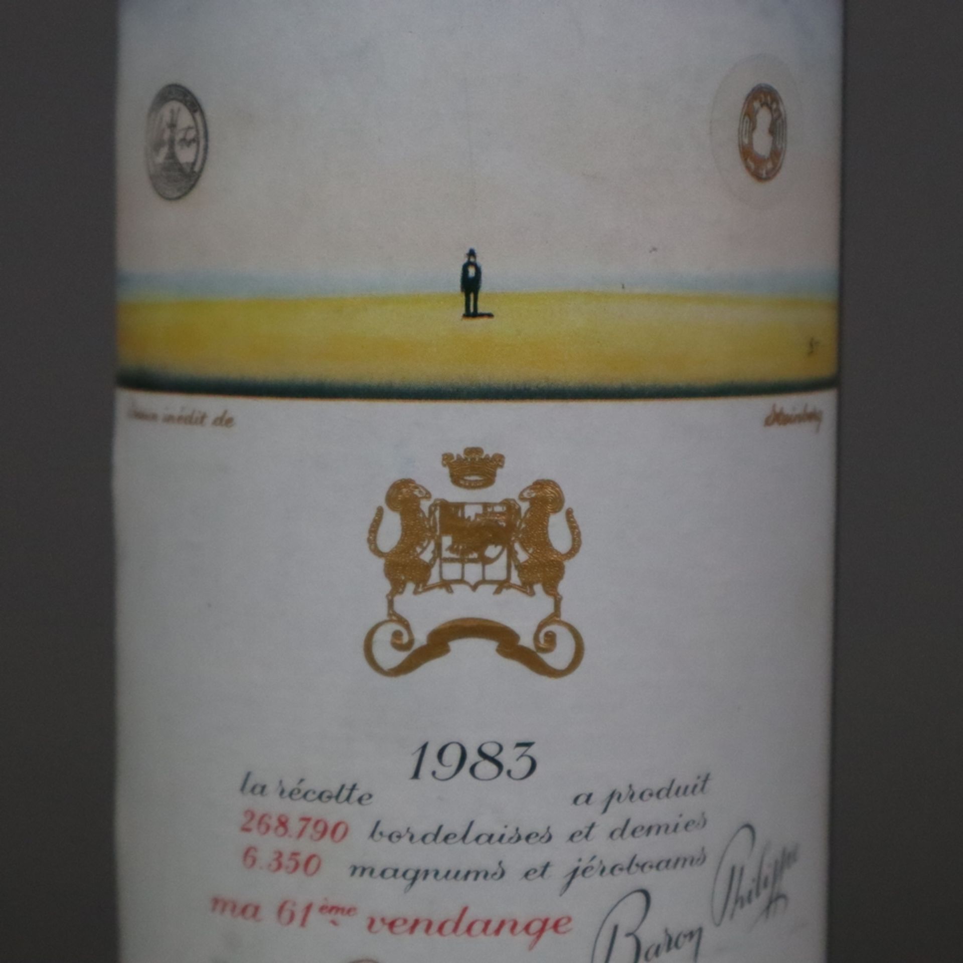 Wein - 1983 Château Mouton Rothschild, Pauillac, France, 75 cl., Füllstand: Lower Mid Shoulder, Eti - Bild 4 aus 8
