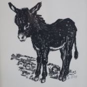 Diez, Christa (*1926) - Eselfohlen, Lithografie, um 1960, unten rechts in Blei handsigniert "Ch. Di