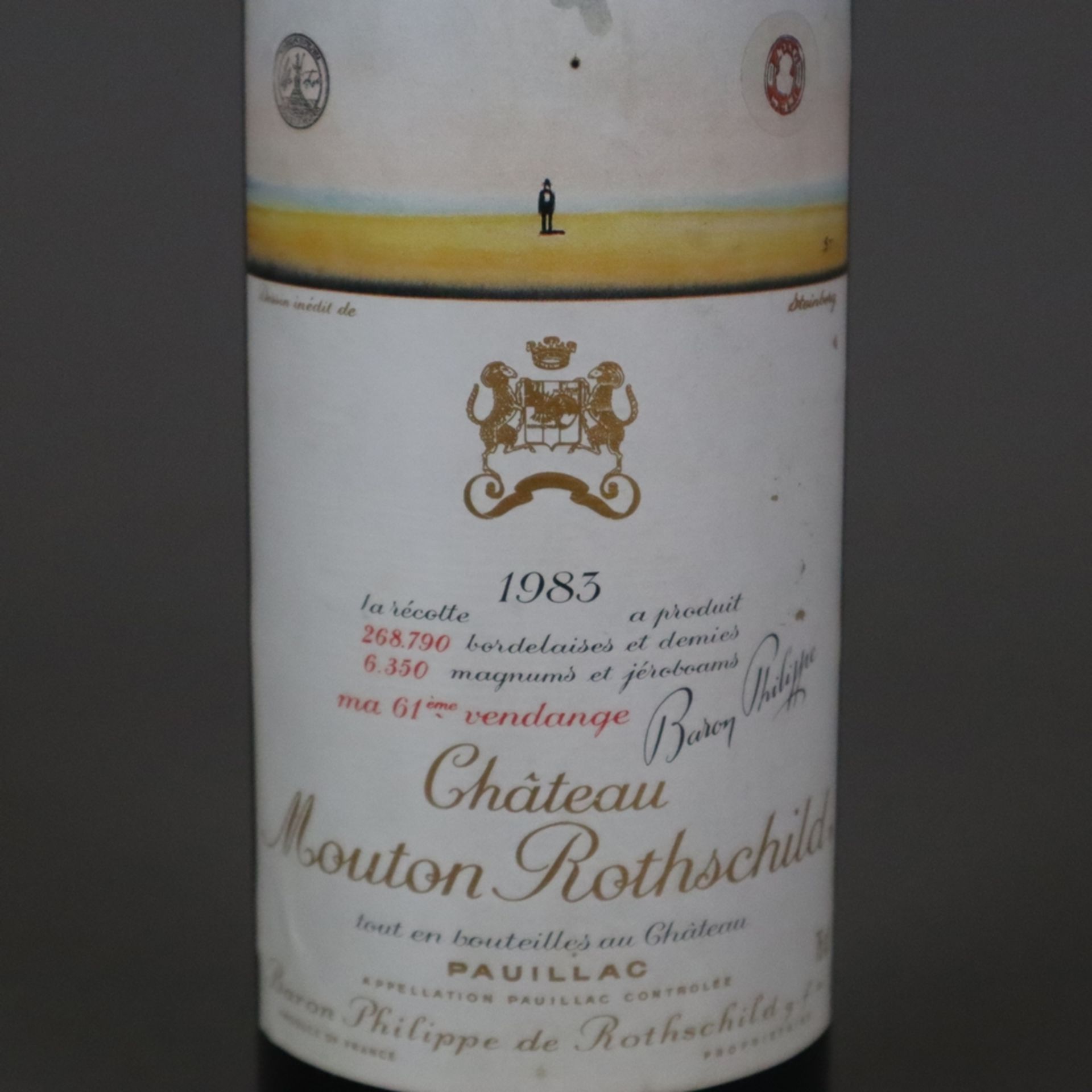 Wein - 1983 Château Mouton Rothschild, Pauillac, France, 75 cl., Füllstand: Upper Mid Shoulder, Eti - Bild 4 aus 8