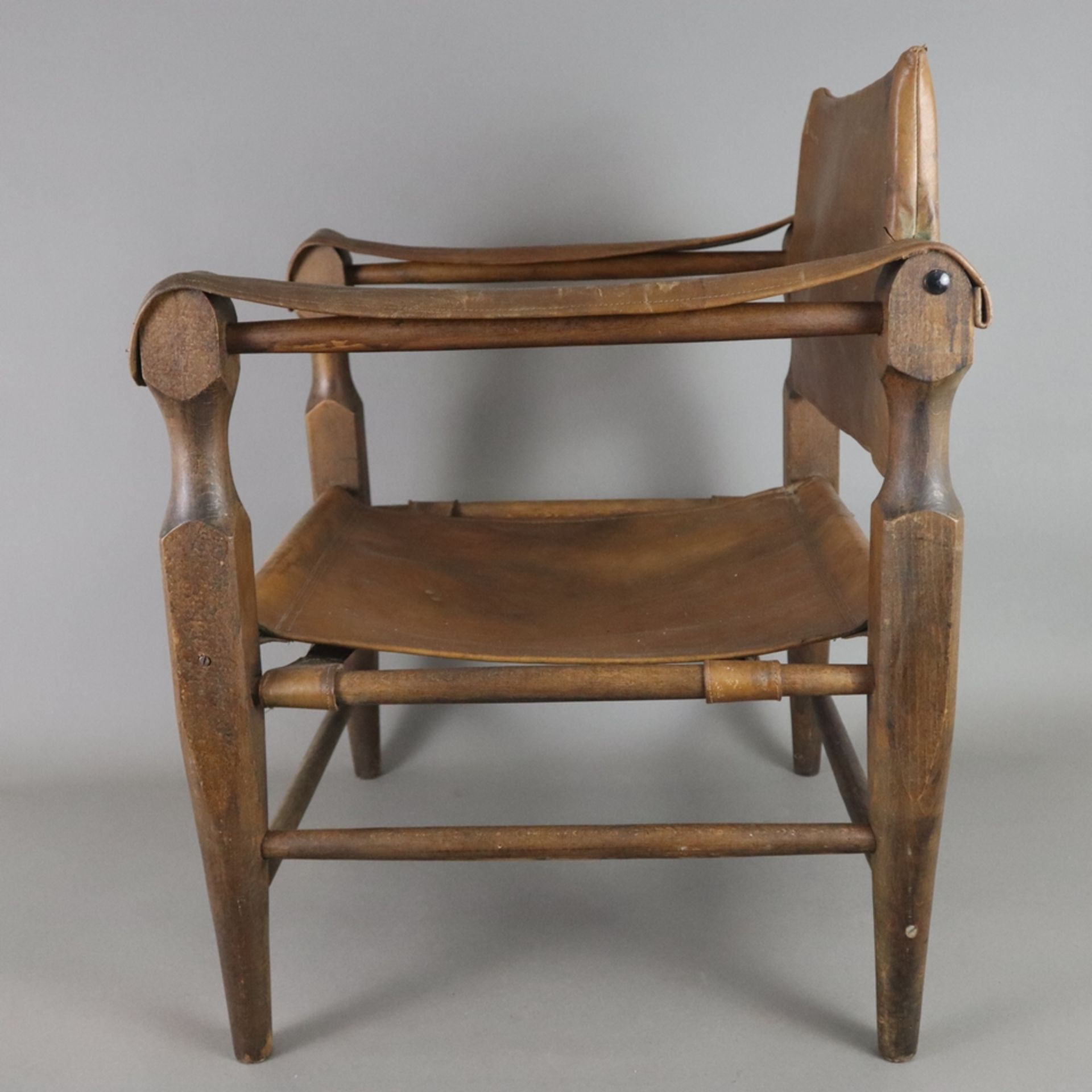 Armlehnstuhl "Safari-Chair" - Entwurf: Wilhelm Kienzle (1928), Ausführung: Wohnbedarf, Zürich, 1960 - Image 7 of 9