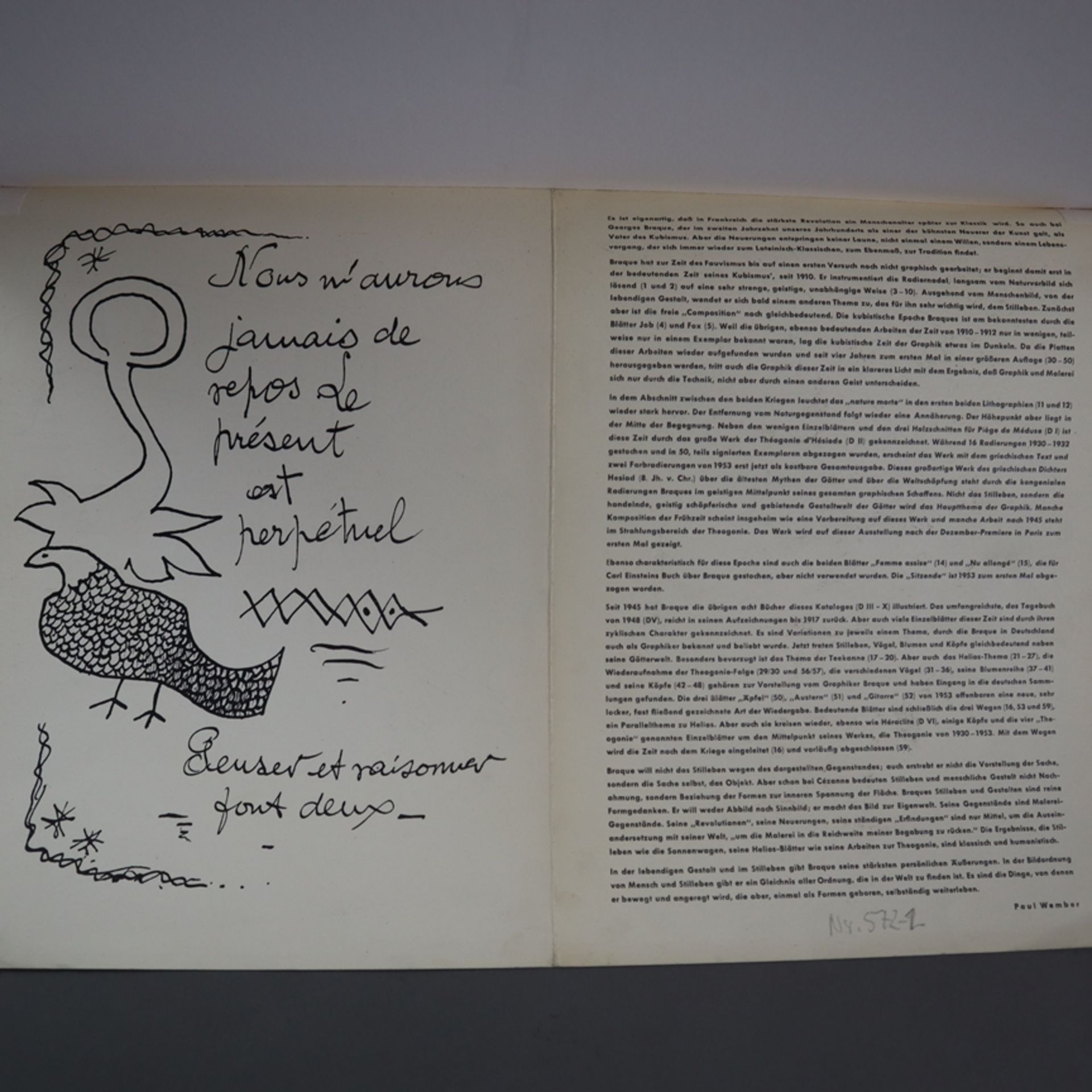 Braque, Georges (1882 Argenteuil - 1963 Paris) - "La guitare", Lithografie, im Stein signiert, Blat - Bild 6 aus 6