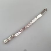 Design-Armband - Silber geprüft, schweres Band aus sieben mit Ringösen verbundenen Gliedern, schaus
