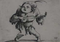 Callot, Jacques (1592 - Nancy - 1635, nach) - Der Gitarrenspieler, Radierung Chalcographie du Louvr