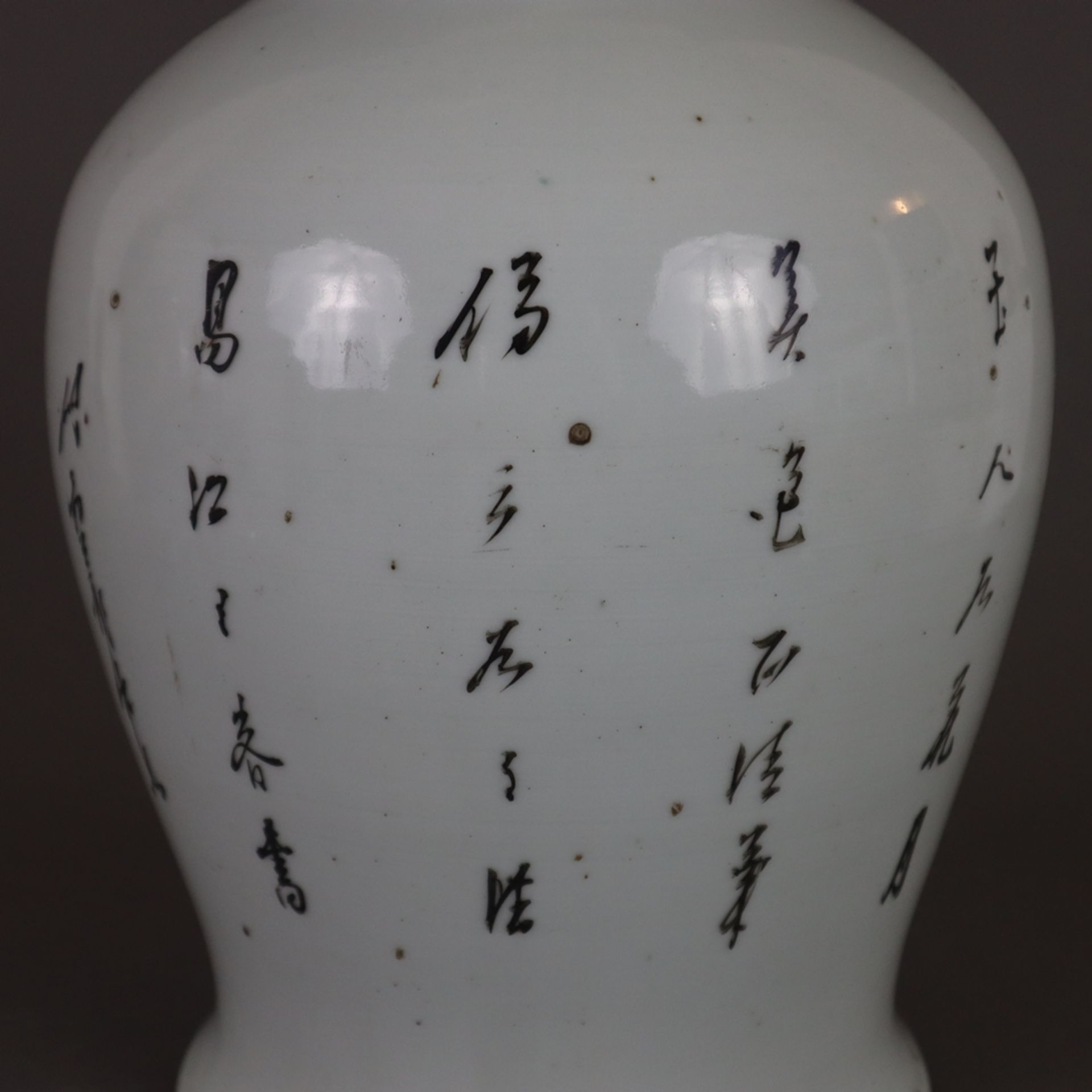 Ein Paar Famille rose-Vasen - China, späte Qing-Dynastie, Porzellan, polychrome Bemalung in der Far - Bild 7 aus 13