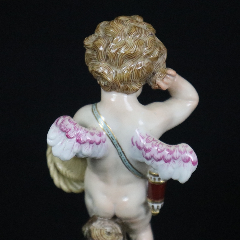 Porzellanfigur "Amor bekommt einen Korb und kratzt sich enttäuscht hinterm Ohr" - Meissen, um 1900, - Image 7 of 10