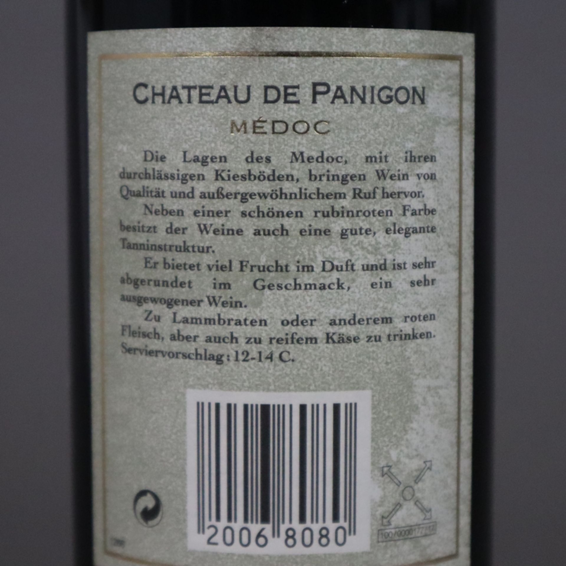 Wein - 2002 Château de Panigon, Médoc, France, 75 cl, 12,5% - Bild 5 aus 5