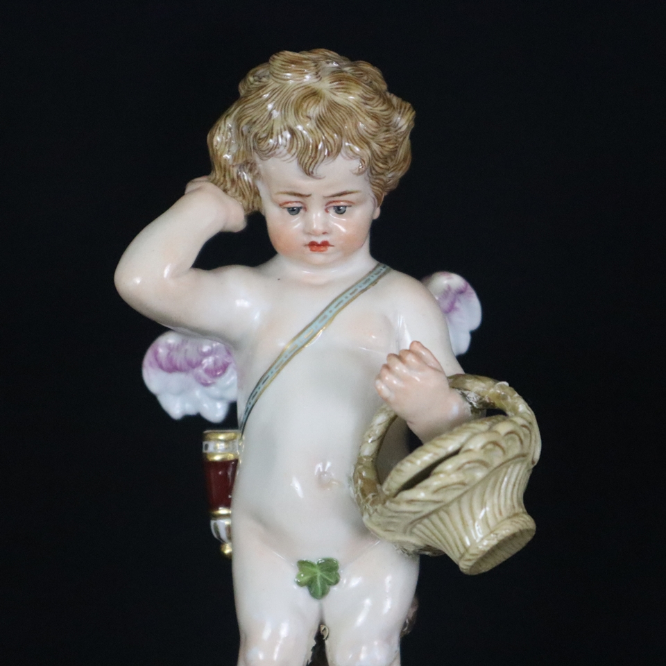 Porzellanfigur "Amor bekommt einen Korb und kratzt sich enttäuscht hinterm Ohr" - Meissen, um 1900, - Image 2 of 10