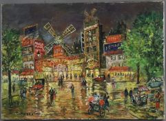 Korovine, Konstantin A. (1861 Moskau -1939 Paris, im Stil von) - "Moulin Rouge", belebte Pariser St
