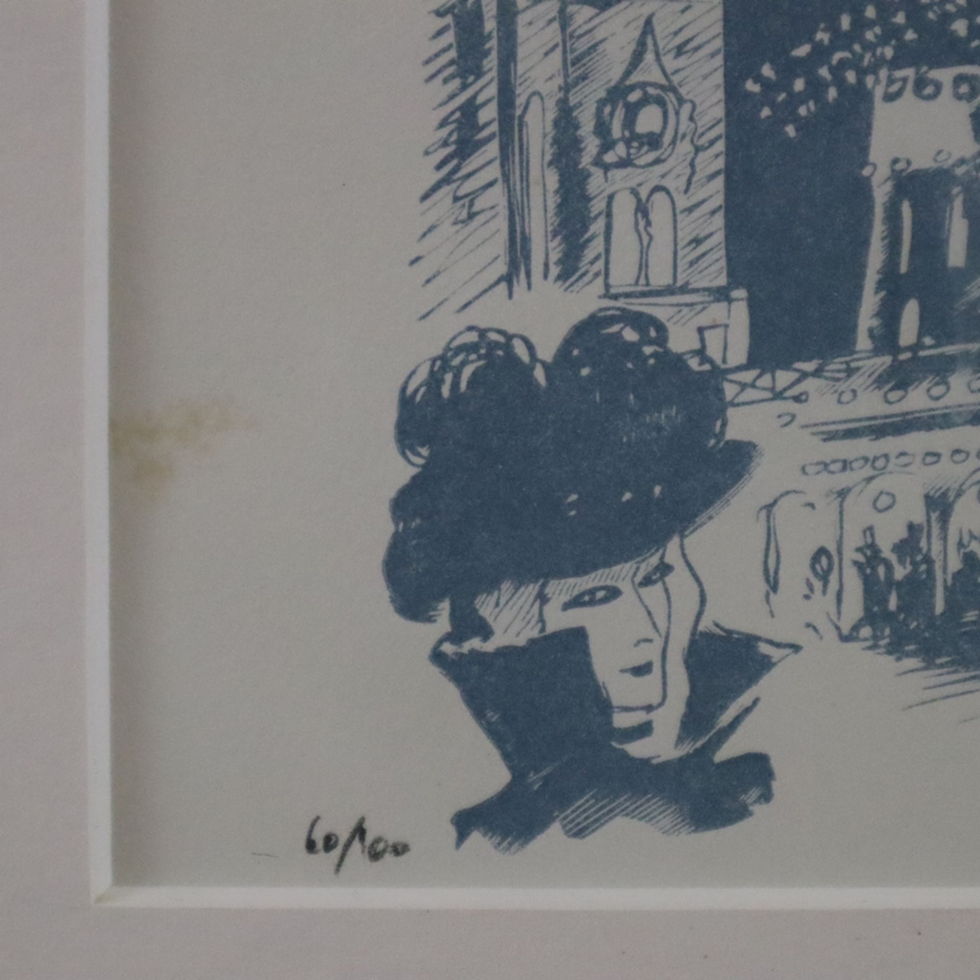 Dignimont, André (1891-1965) - „Au Moulin Rouge - La muse gaillardé“, Orig.Lithografie, Auflage 100 - Bild 3 aus 4
