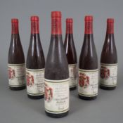 Wein - 6 Flaschen 1975 Schloss Johannisberg Riesling Kabinett (Rotlack), 75 cl, Füllstand: High Fil