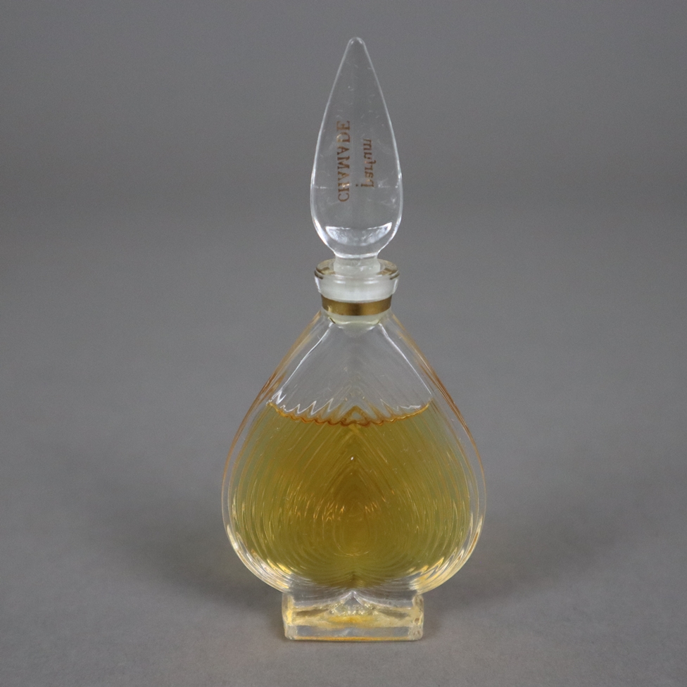 GUERLAIN „CHAMADE“ - PARIS, Parfum, 7,5 ml, filigraner verschlossener Glasflakon in geöffneter Orig - Image 2 of 5