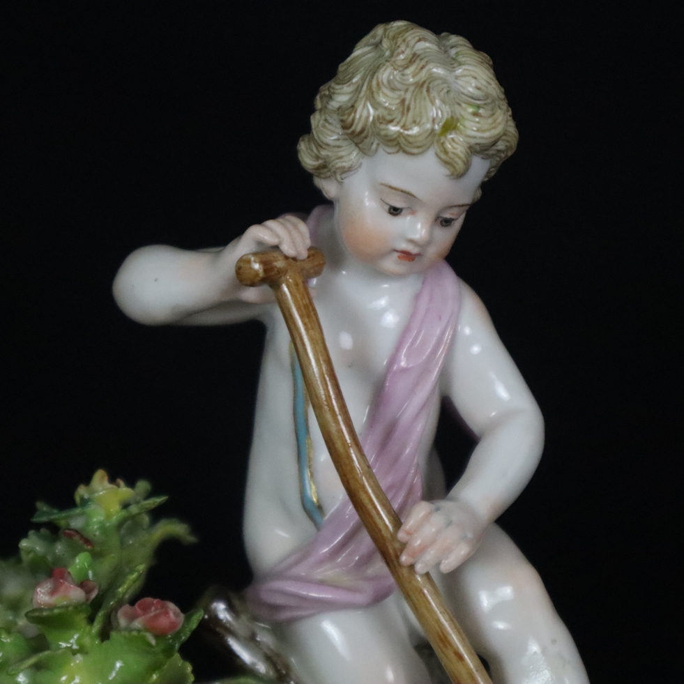 Allegorie" Die Erde" - Meissen, Knaufzeit, Porzellan, polychrome Bemalung, Goldstaffage, Entwurf vo - Image 3 of 9