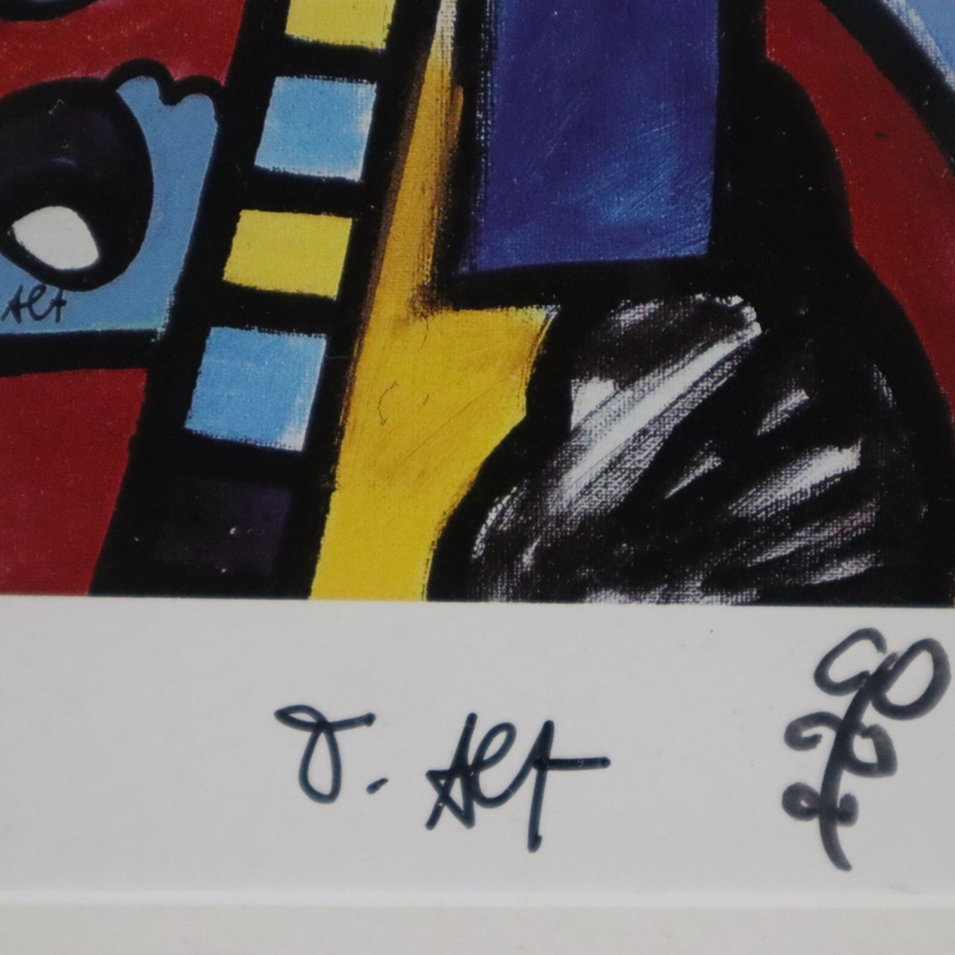 Alt, Otmar (*1940 in Wernigerode) - "Pferd" (1991), Kunstpostkarte, Multiple, Handsignatur mit klei - Bild 4 aus 4