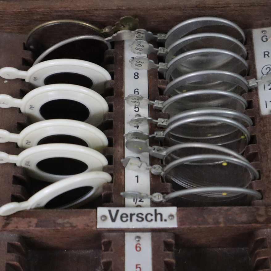 Zubehör für Augenoptiker und Augenarzt - 3-tlg, großer Refraktionskasten "G. Rodenstock, München" z - Image 2 of 8