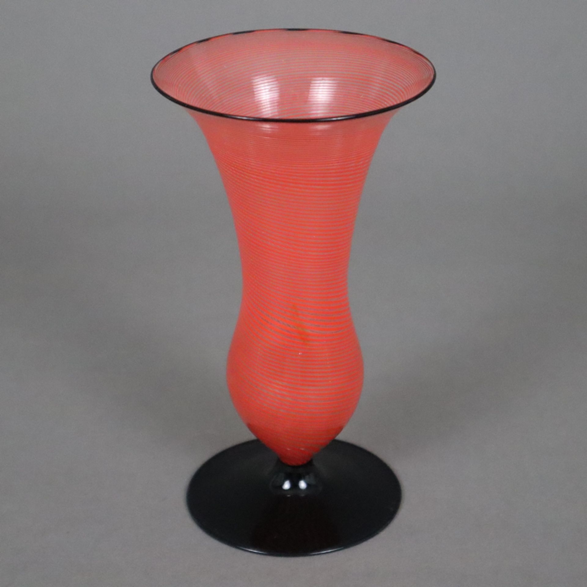 Art-Déco Vase - Entwurf wohl Michael Powolny für Loetz Witwe, Klostermühle, um 1920, leichtes, dünn