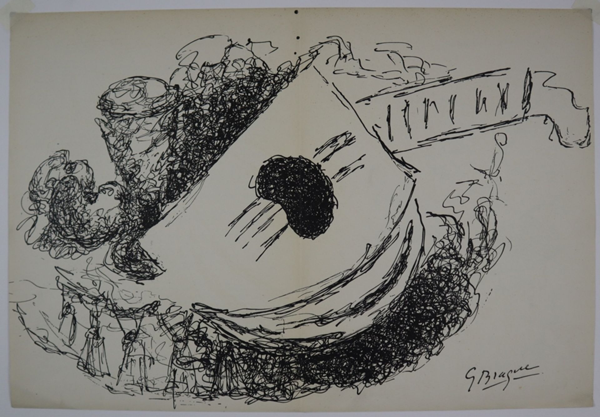 Braque, Georges (1882 Argenteuil - 1963 Paris) - "La guitare", Lithografie, im Stein signiert, Blat