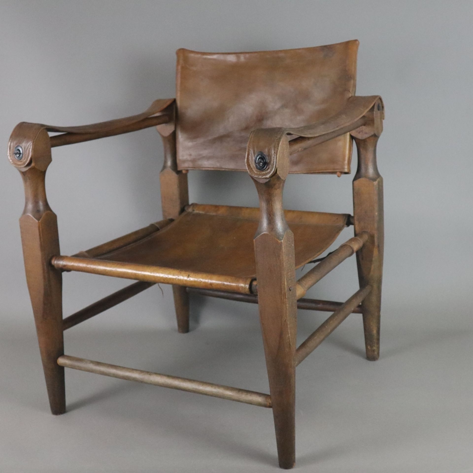Armlehnstuhl "Safari-Chair" - Entwurf: Wilhelm Kienzle (1928), Ausführung: Wohnbedarf, Zürich, 1960