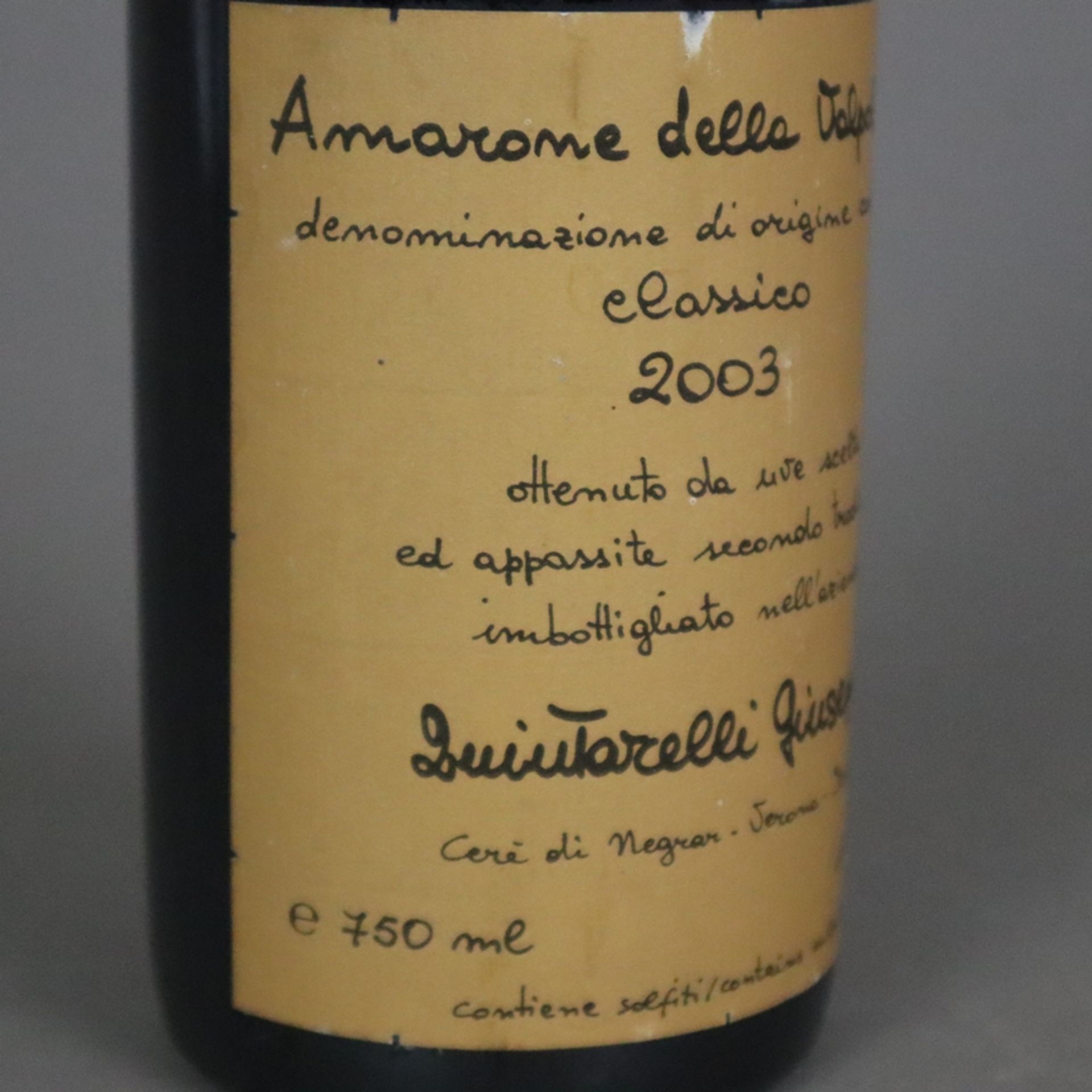 Wein - 2003 Giuseppe Quintarelli Amarone della Valpolicella Classico DOCG, Veneto, Italy, Füllstand - Bild 5 aus 6