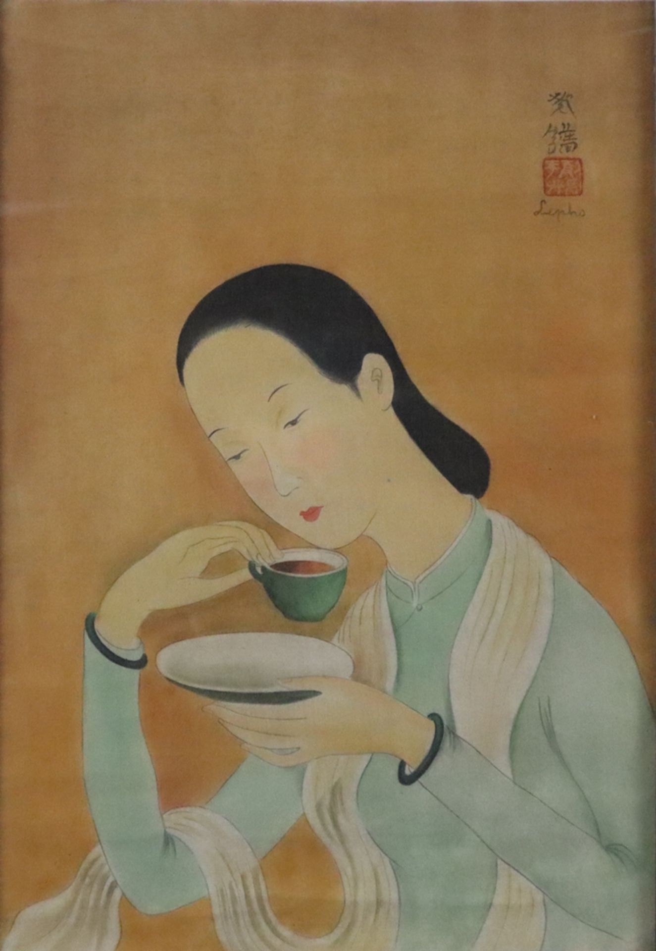 Kopist 20.Jh. - „Femme à la Tasse du Thé“/ „Dame mit einer Tasse Tee“ nach dem in den 1940er Jahren