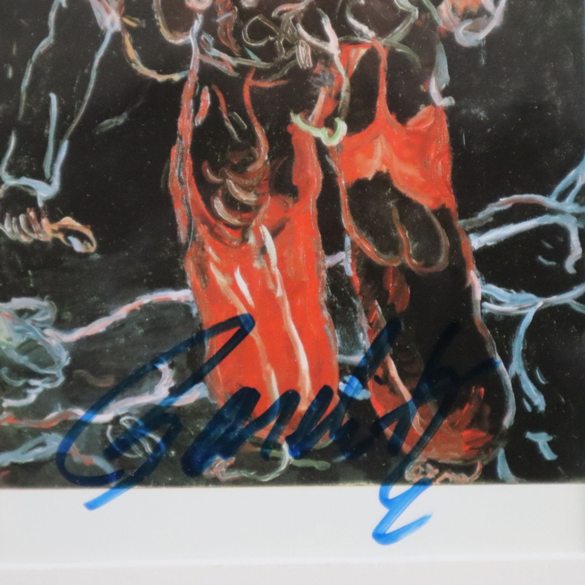 Baselitz, Georg (*1938) - "Schwarzgründig"(1966), handsignierte Kunstpostkarte, Multiple, im Doppel - Bild 4 aus 4