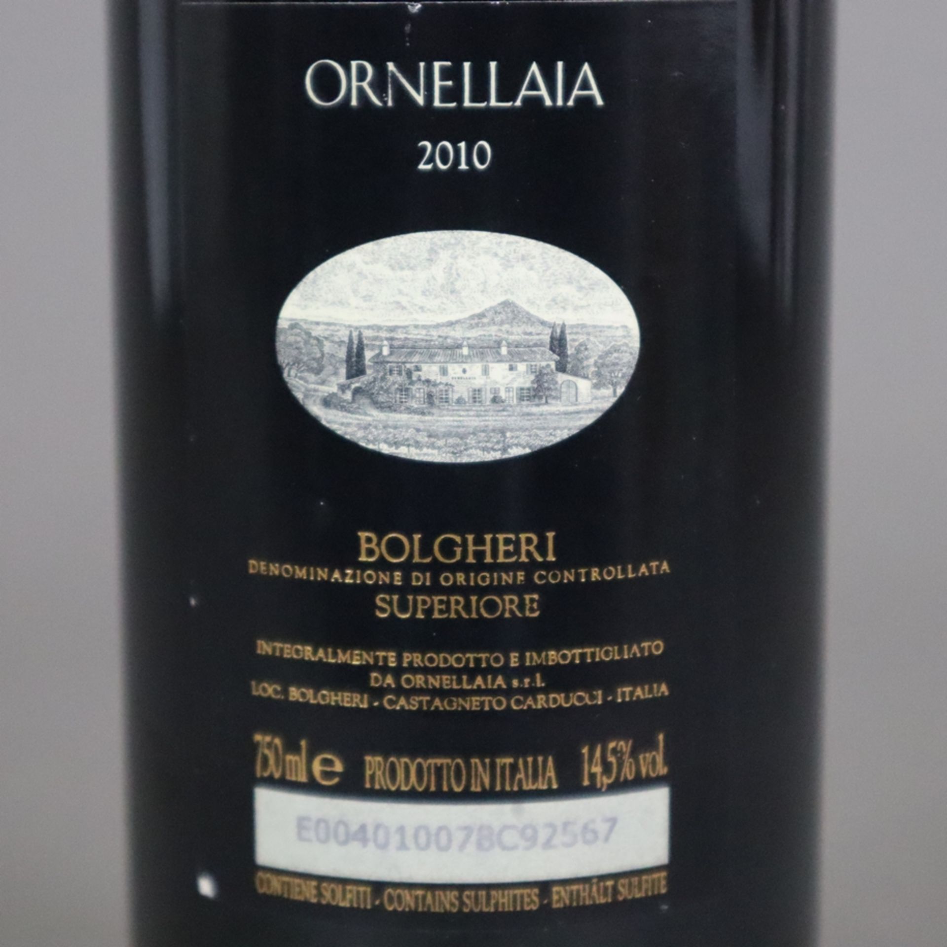Wein - 2010 Ornellaia Bolgheri Superiore, Tuscany, Italy, Füllstand: Into Neck, 750 ml - Bild 5 aus 5