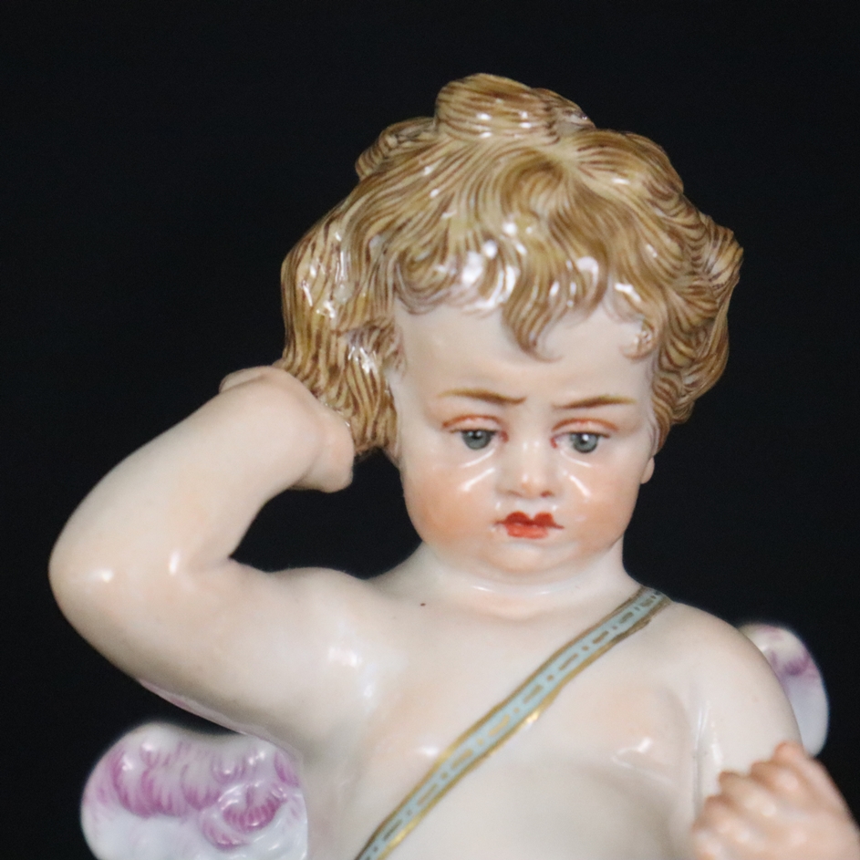 Porzellanfigur "Amor bekommt einen Korb und kratzt sich enttäuscht hinterm Ohr" - Meissen, um 1900, - Image 3 of 10