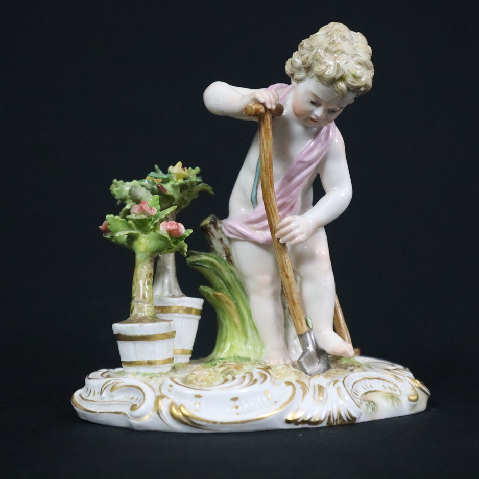 Allegorie" Die Erde" - Meissen, Knaufzeit, Porzellan, polychrome Bemalung, Goldstaffage, Entwurf vo