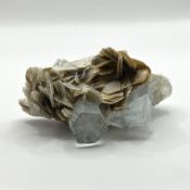 Natural Aquamarine Muscovite Crystal - hexagonal & rough earth mined, 84.16 g, "CIGTL" certified