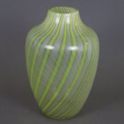 Vase ''A canne'' - 1950er Jahre, Entwurf: Aloys Ferdinand Gangkofner, farbloses Glas, eingeschmolze