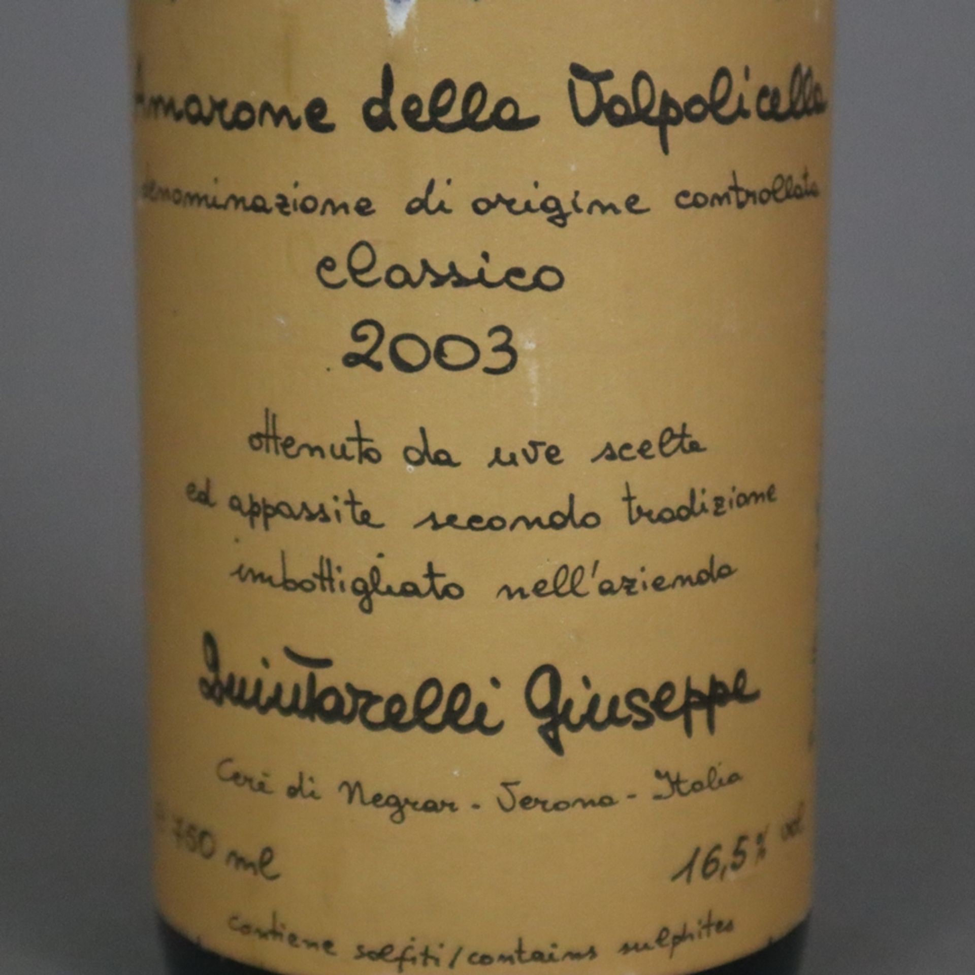 Wein - 2003 Giuseppe Quintarelli Amarone della Valpolicella Classico DOCG, Veneto, Italy, Füllstand - Bild 4 aus 6
