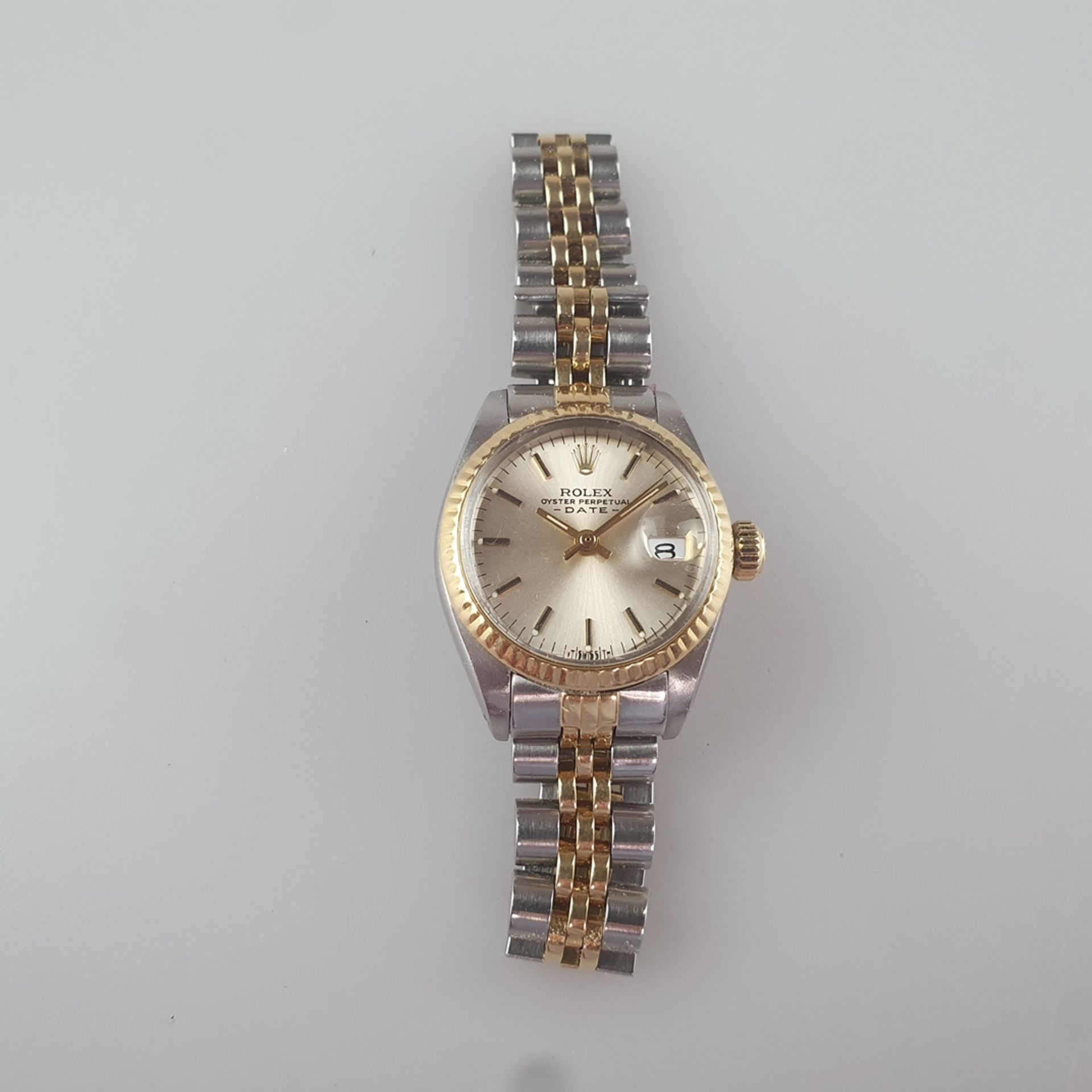 Rolex-Damenarmbanduhr - Oyster Perpetual, Datejust Modell 6917/3, bicolores Gehäuse und Armband aus - Bild 2 aus 9