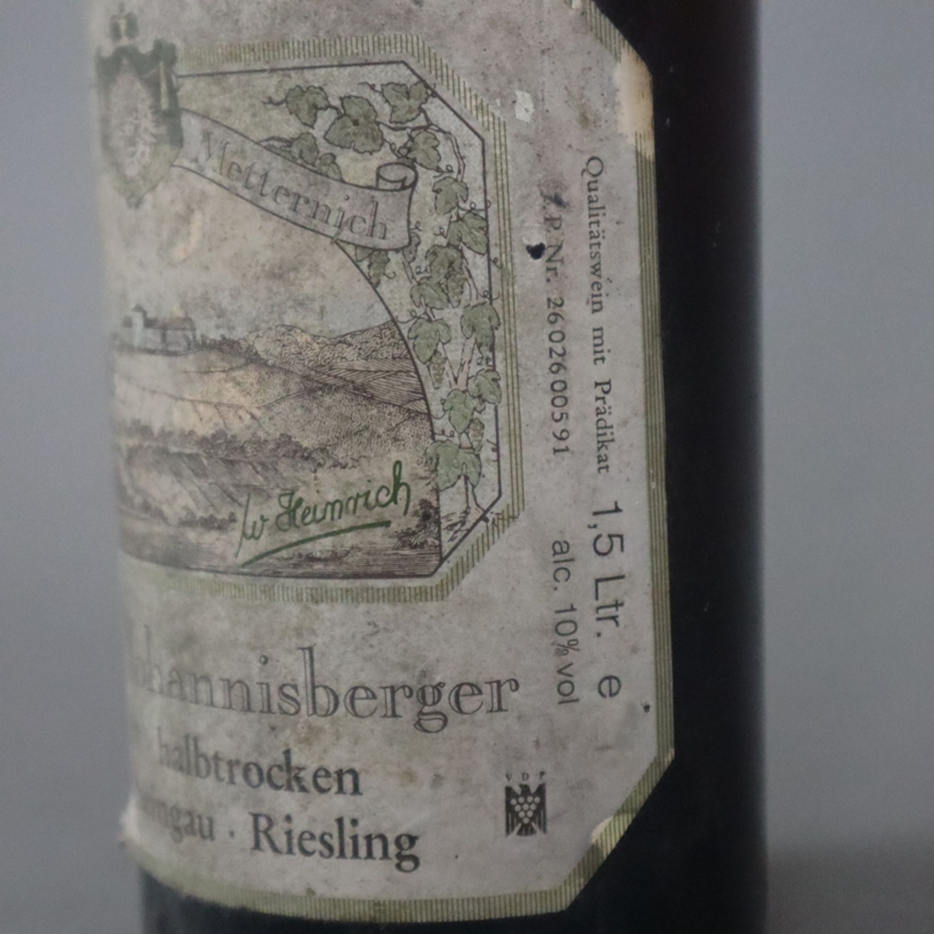 Wein - 1990 Schloss Johannisberg Riesling Kabinett (Rotlack), 1,5 l Magnum, Füllstand: Top Shoulder - Bild 6 aus 6