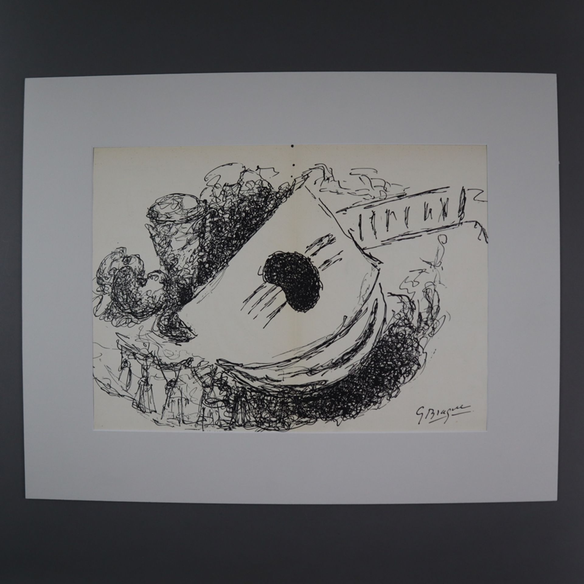 Braque, Georges (1882 Argenteuil - 1963 Paris) - "La guitare", Lithografie, im Stein signiert, Blat - Bild 2 aus 6