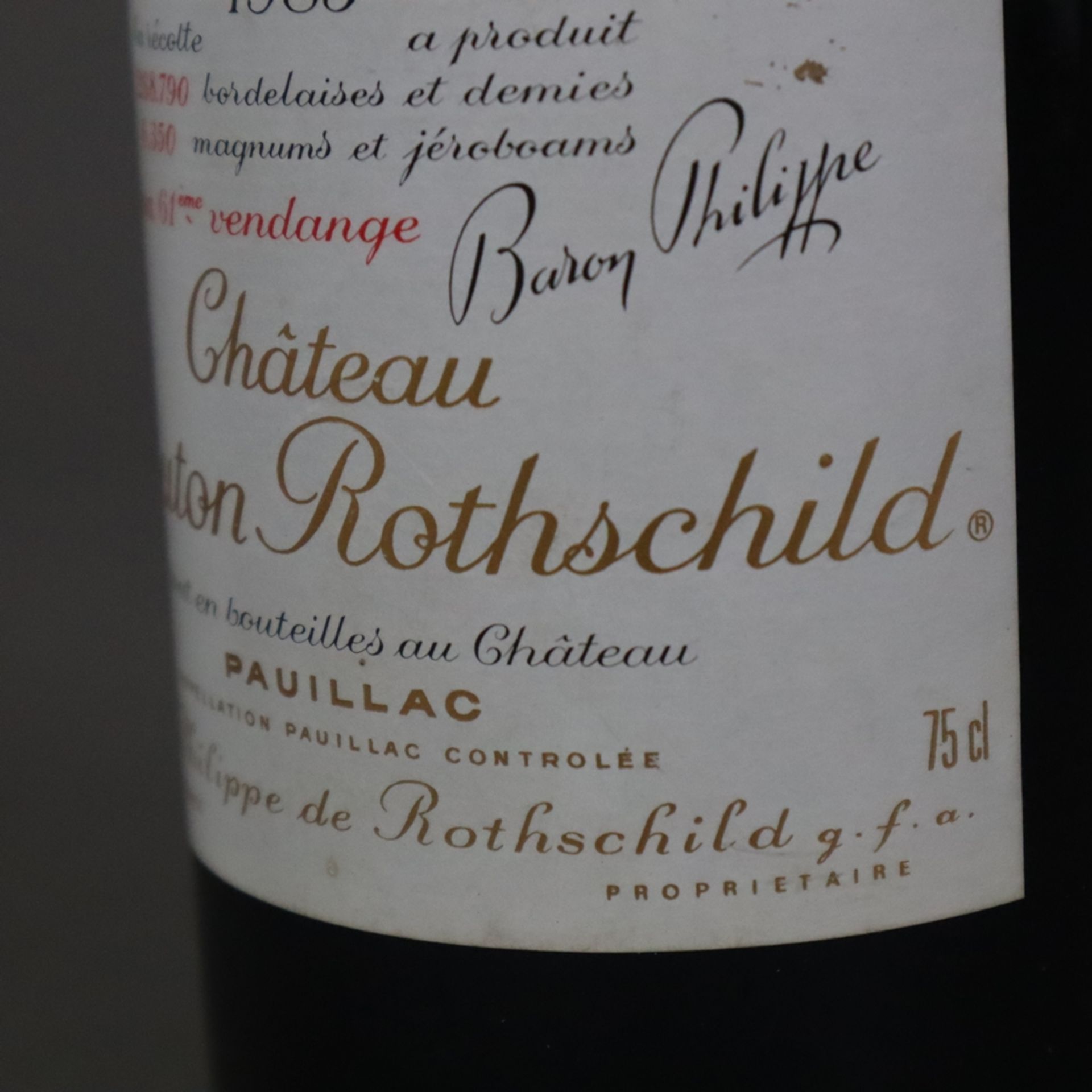 Wein - 1983 Château Mouton Rothschild, Pauillac, France, 75 cl., Füllstand: Upper Mid Shoulder, Eti - Bild 8 aus 8