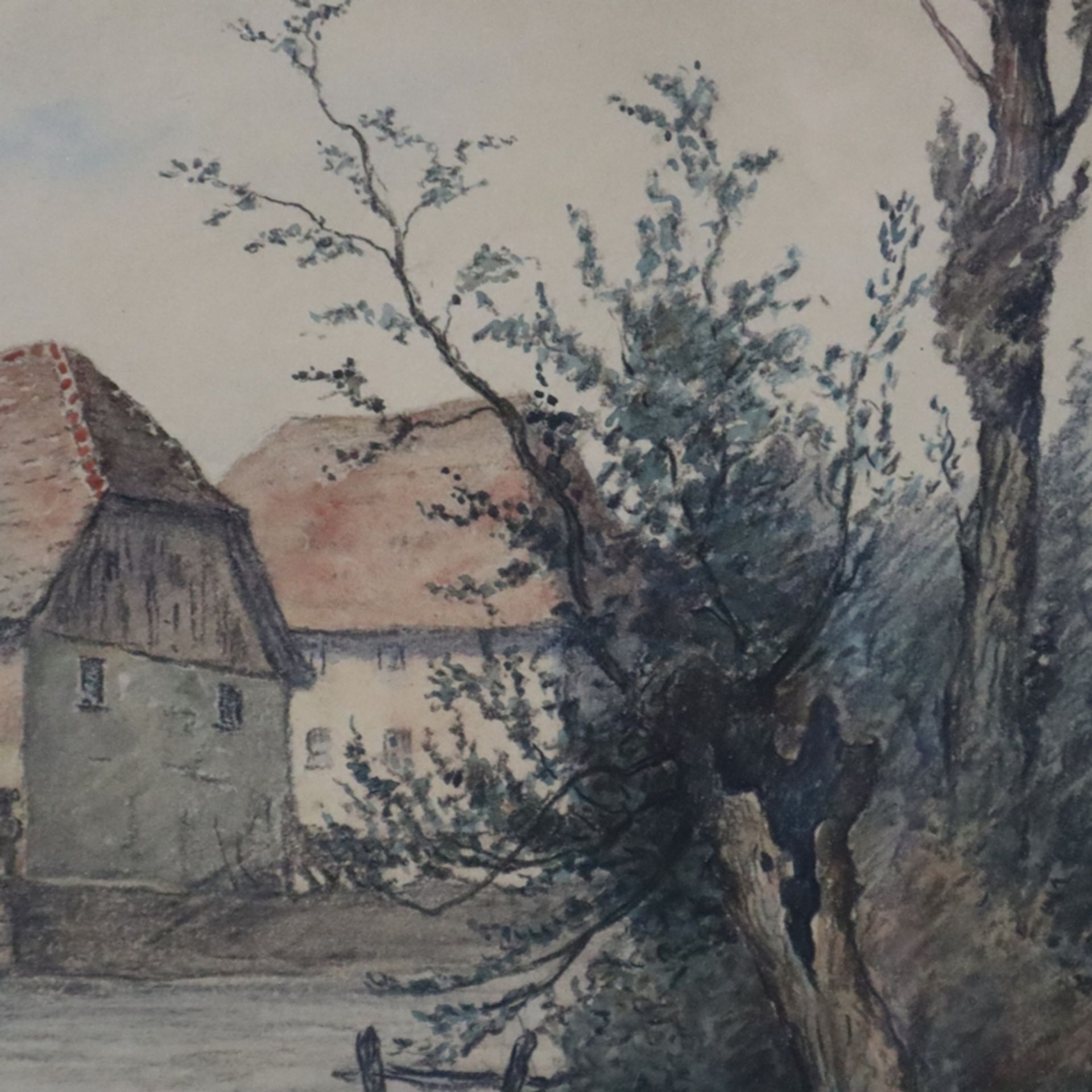 Luckhardt, Karl (1886 - Frankfurt a.M.- 1970) - An der alten Mühle, Aquarell auf Papier, unten link - Bild 5 aus 8