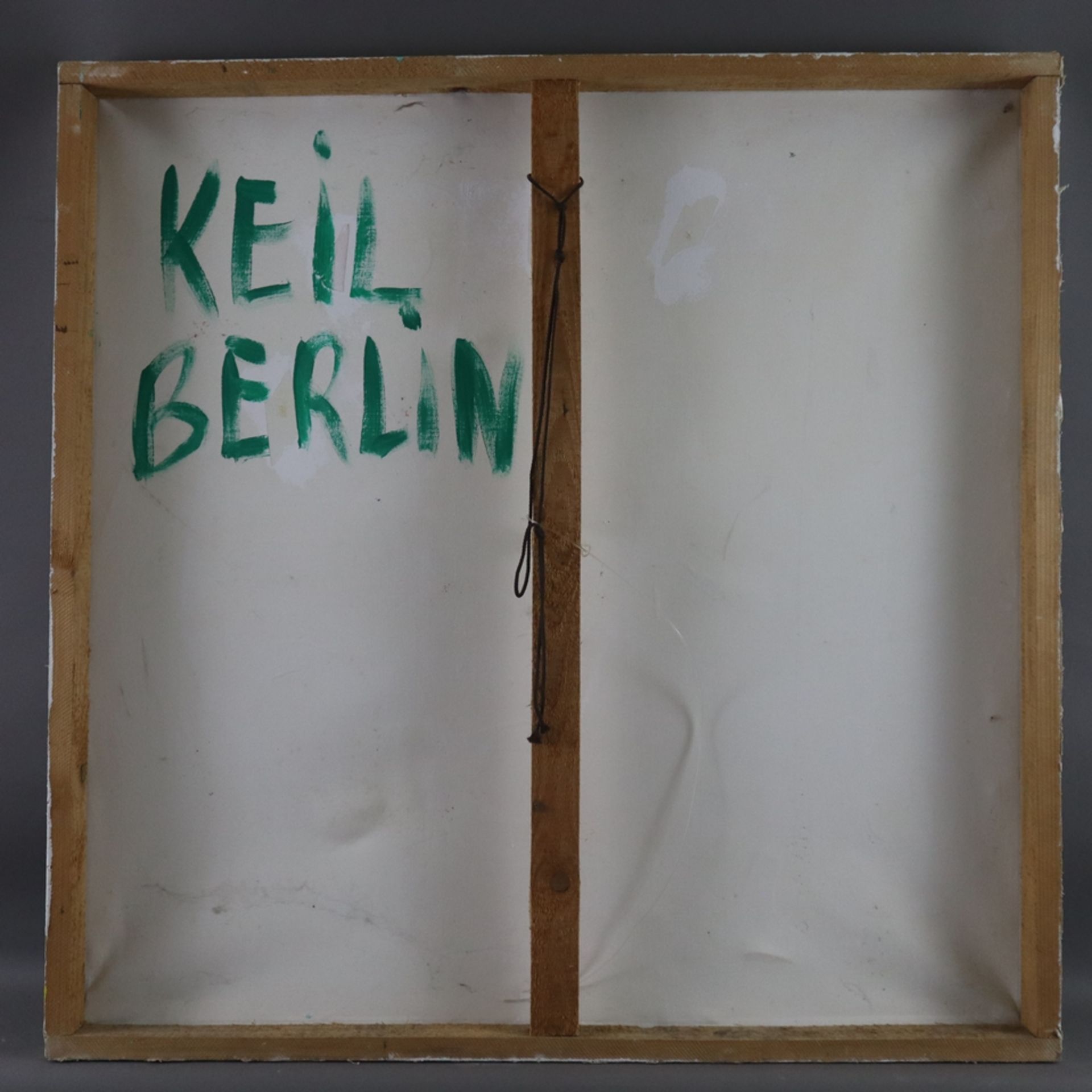 Keil, Peter Robert (geb.1942 Züllichau) - Expressives Paarportrait, Öl auf Leinwand, unten links si - Bild 6 aus 6