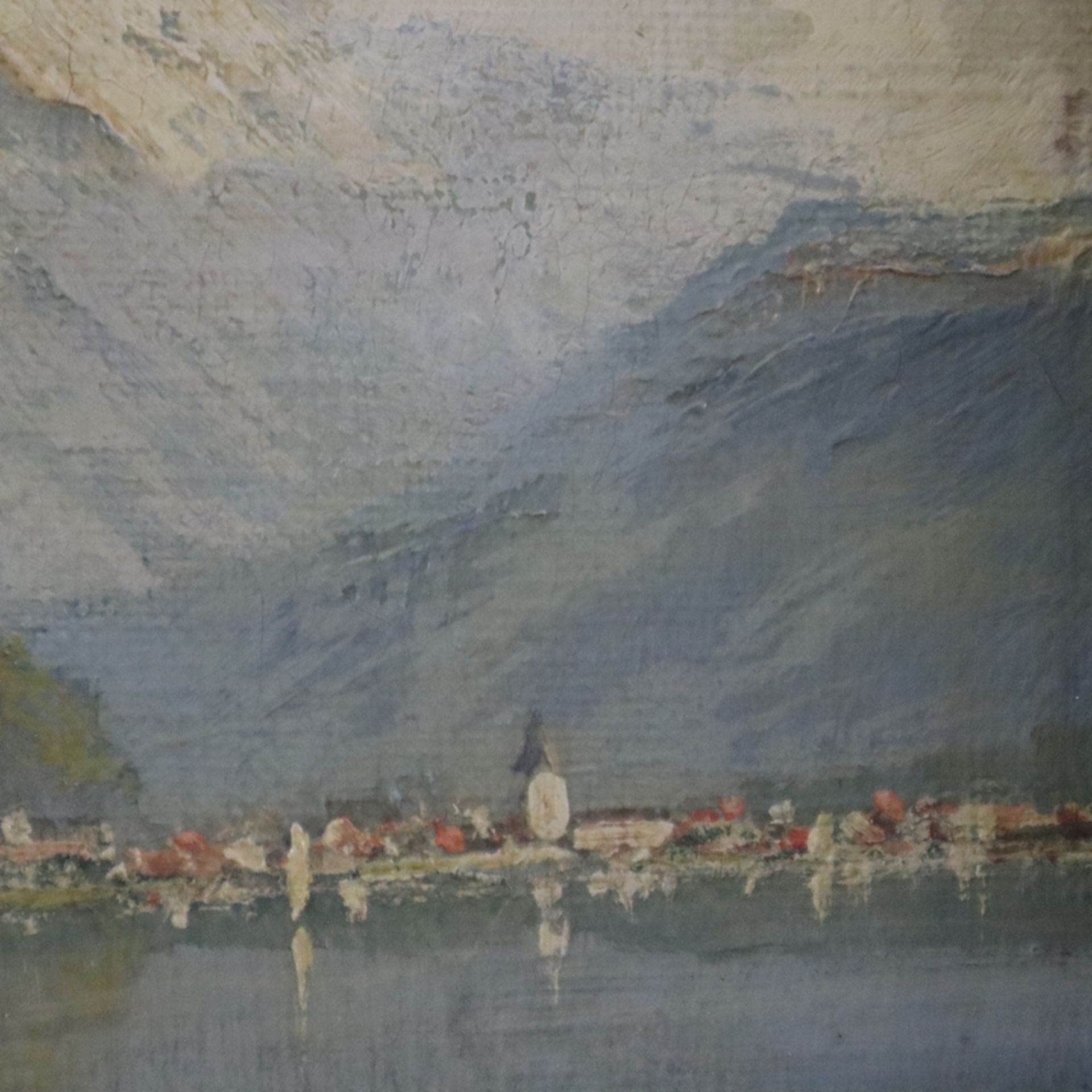 Gross-Sattelmair, Karl (1881-1930) - Schloss Chillon am Genfersee, Öl auf Leinwand, unten rechts si - Image 6 of 10