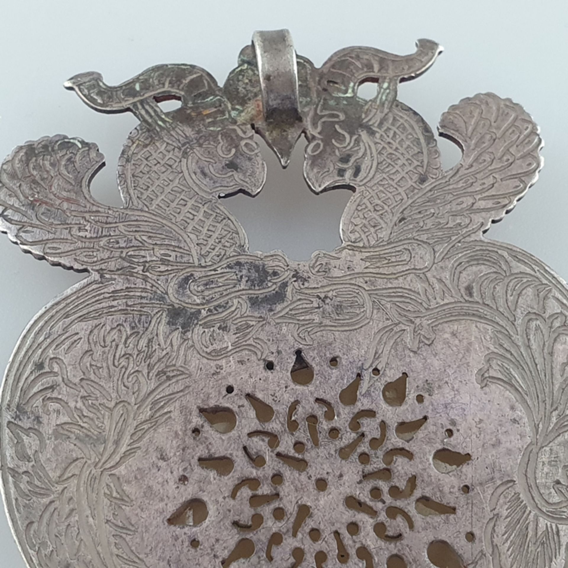 Antiker Achatanhänger in Silberfassung - Persien, ovale Achatplakette mit geschnittener kalligraphi - Image 5 of 5