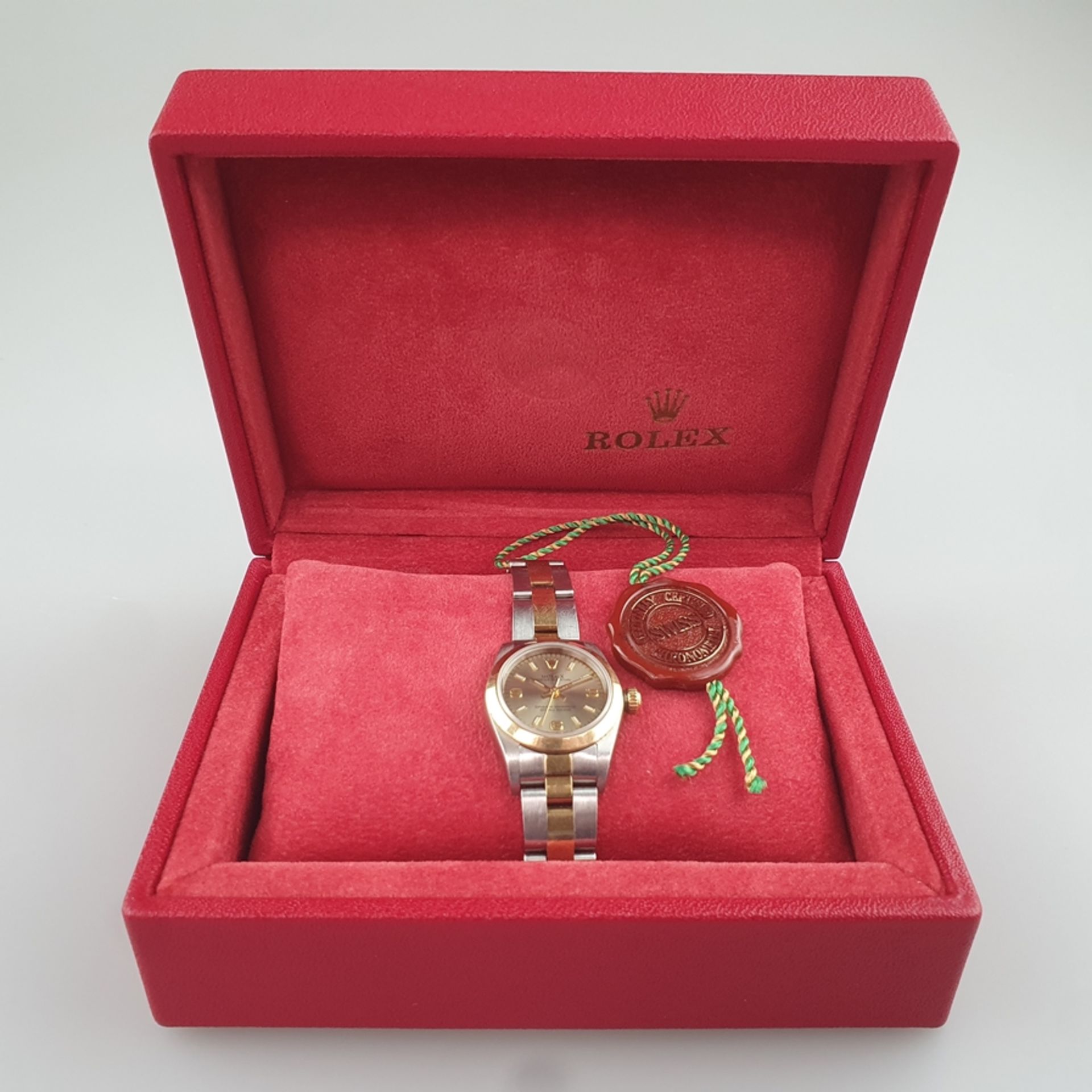 Rolex-Damenarmbanduhr - Oyster Perpetual, Datejust, bicolores Gehäuse und Armband aus 18K Gelbgold  - Bild 8 aus 10