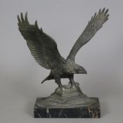 Robra, Wilhelm Carl (1876 Berlin-1946 Neumark) - "Adler", Metallguss, dunkel patiniert, prachtvolle