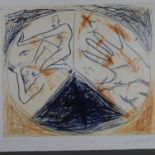Penck, A.R. (1939 Dresden-2017 Zürich) - "Member", 1993, Farbradierung auf Velin mit Wasserzeichen,
