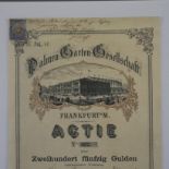 Palmengarten-Gesellschaft - Frankfurt am Main, 15.11.1869, limitierter Nachdruck einer Aktie Nr. 93