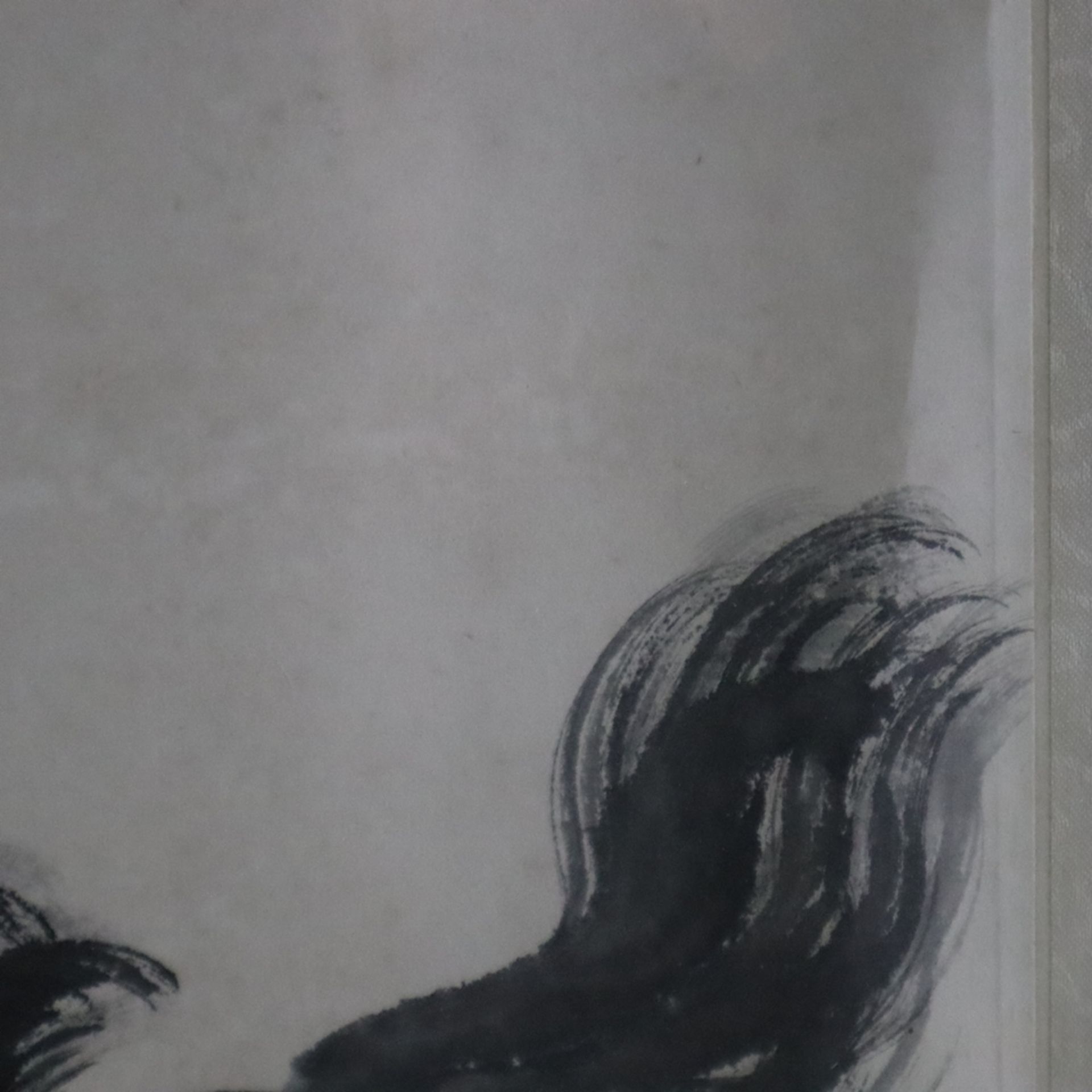 Herde Wildpferde - vorwärts stürmende Pferde in der Art des Xu Beihong, Tusche auf Papier, Bildmaße - Bild 7 aus 10